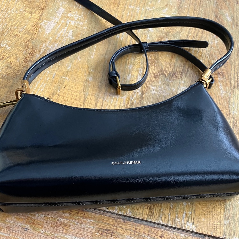 Black Leather Shoulder Bag